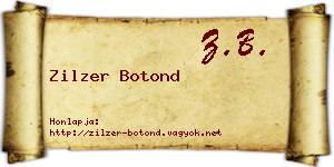 Zilzer Botond névjegykártya